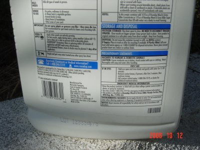 Roundup label